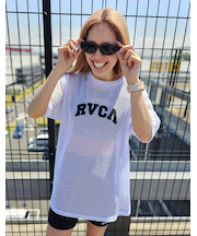 RVCA/半袖 Tシャツ メッシュTシャツ ロゴ オーバーサイズ ARCH RVCA MESH TEE BF04C-857 ルーカ レディース ムラサキスポーツ