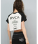RVCA/半袖 Tシャツ クロップド丈 ショート丈 ラグラン バックプリント BF04C-P21 ルーカ レディース ムラサキスポーツ