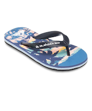 Quiksilver(クイックシルバー)キッズ サンダル ビーチサンダル OLOKAI ART 25 YOUTH 18～22cm AQBL100624/男の子 ムラサキスポーツ