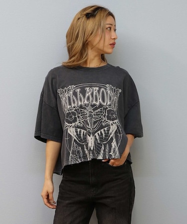 BILLABONG(ビラボン)半袖Tシャツ クロップド丈Tシャツ BF01C-213 BF01C213/レディース ムラサキスポーツ