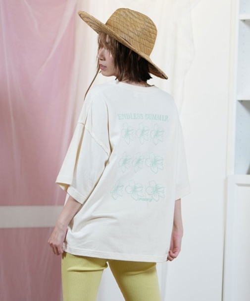 ROXY(ロキシー)半袖Tシャツ ハイビスカスTシャツ ゆったりシルエット RST252046/レディース ムラサキスポーツ