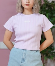 ROXY(ロキシー)半袖Tシャツ ちびTシャツ ボーダー RST252047/レディース ムラサキスポーツ