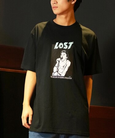 【ムラサキスポーツ限定】LOST(ロスト)半袖Tシャツ フロントプリント DECLINE L24SS-AO/ムラサキスポーツ LL