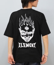ELEMENT×JOHANN(エレメント×ヨハン)コラボアイテム/半袖Tシャツ バックプリント ビックシルエット BF02A-217 /メンズ ムラサキスポーツ