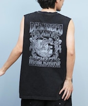 DC(ディーシー)タンクトップ バックプリント ヴィンテージ風 25 ROCK SKULL SL DSL252018/メンズ ムラサキスポーツ
