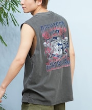 DC(ディーシー)タンクトップ バックプリント ヴィンテージ風 25 ROCK SKULL SL DSL252018/メンズ ムラサキスポーツ