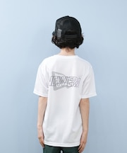 NEW ERA(ニューエラ)キッズ Tシャツ 吸汗速乾 UVケア ジュニア Youth テック Overlap Logo ホワイト 14414381 半袖Tシャツ 子供服 男の子 女の子/キッズ ムラサキスポーツ