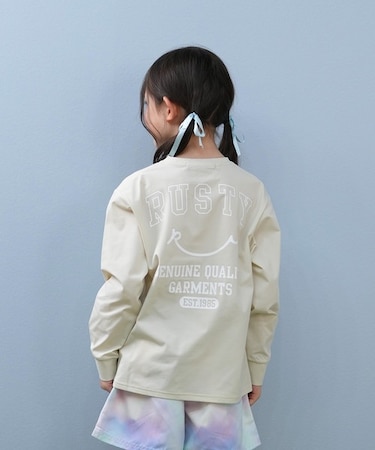 RUSTY(ラスティー)キッズ 水着 UVケア ラッシュガード デザイン長袖ラッシュガード 965463/子供服 男の子 女の子 ムラサキスポーツ