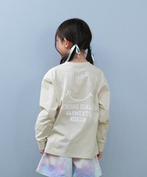 RUSTY(ラスティー)キッズ 水着 UVケア ラッシュガード デザイン長袖ラッシュガード 965463/子供服 男の子 女の子 ムラサキスポーツ