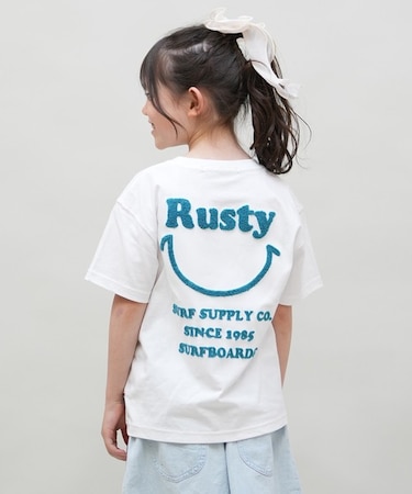 RUSTY(ラスティー)キッズ Tシャツ バックプリント 965505 半袖Tシャツ 子供服 男の子 女の子/キッズ ムラサキスポーツ