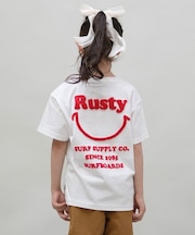RUSTY(ラスティー)キッズ Tシャツ バックプリント 965505 半袖Tシャツ 子供服 男の子 女の子/キッズ ムラサキスポーツ