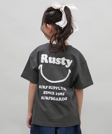 RUSTY(ラスティー)キッズ Tシャツ バックプリント 965505 半袖Tシャツ 子供服 男の子 女の子/キッズ ムラサキスポーツ