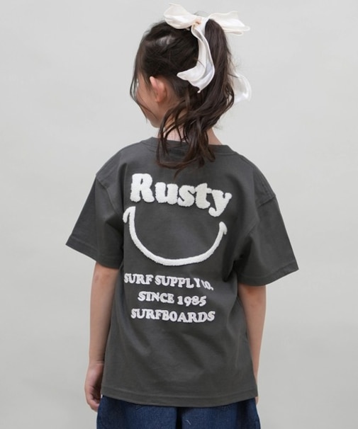 RUSTY(ラスティー)キッズ Tシャツ バックプリント 965505 半袖Tシャツ 子供服 男の子 女の子/キッズ ムラサキスポーツ