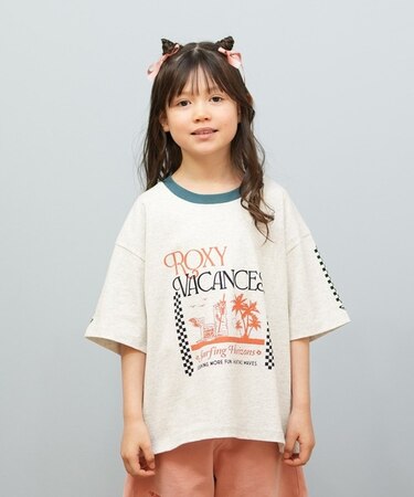 ROXY(ロキシー)キッズ Tシャツ MINI SEEKING MORE FUN TST251118 半袖Tシャツ 子供服 男の子 女の子/キッズ ムラサキスポーツ