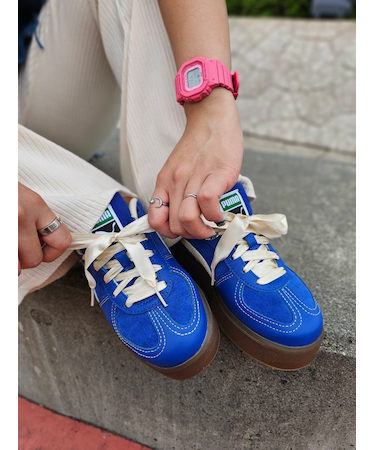 PUMA(プーマ)レディース 厚底 スニーカー PALERMO ELEVATA CF WNS(パレルモ エレヴァータ CF ウィメンズ)400452 シューズ ムラサキスポーツ