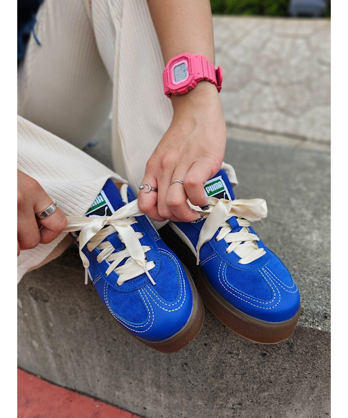 PUMA(プーマ)レディース 厚底 スニーカー PALERMO ELEVATA CF WNS(パレルモ エレヴァータ CF ウィメンズ)400452 シューズ ムラサキスポーツ