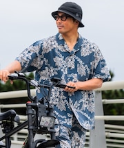 【ムラサキスポーツ限定】MIGHTY SURF CLUB(マイティサーフクラブ)半袖シャツ アロハシャツ 総柄 セットアップ対応 MIGHTY CROWN MTS25SS01/メンズ ムラサキスポーツ