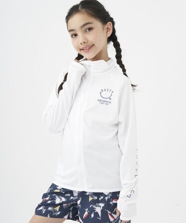 RUSTY(ラスティー)キッズ 水着 UVケア ラッシュガード 長袖パーカー 963463/男の子 女の子 ムラサキスポーツ