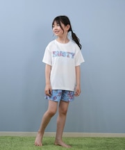 RUSTY(ラスティ)キッズ 水着 4点セット ビキニ トランクス ラッシュガード スイムウェア SET 965801/子供服 女の子 ムラサキスポーツ