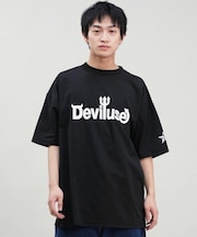 【ムラサキスポーツ限定】DEVILUSE(デビルユース)水陸両用 ラッシュガード 半袖Tシャツ オーバーサイズ 243OO1ST301DU/メンズ ムラサキスポーツ
