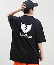 【ムラサキスポーツ限定】DEVILUSE(デビルユース)水陸両用 ラッシュガード 半袖Tシャツ オーバーサイズ 243OO1ST303DU/メンズ ムラサキスポーツ