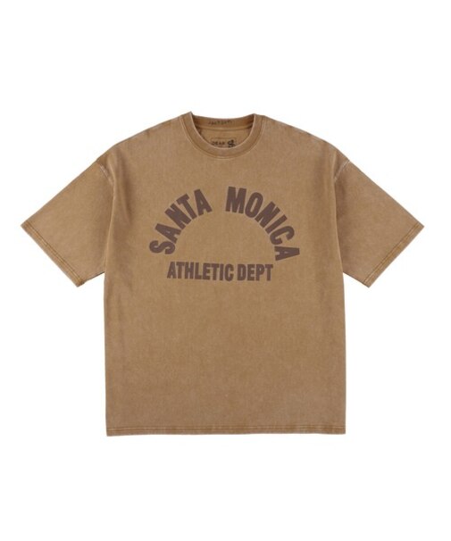 【ムラサキスポーツ限定】DEAR LAUREL(ディアローレル) × JACSON MATISSE(ジャクソンマティス)SANTA MONICA 半袖Tシャツ フロントプリント ヴィンテージ風 DL25S-JM01/メンズ ムラサキスポーツ