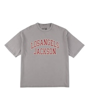 【ムラサキスポーツ限定】DEAR LAUREL(ディアローレル) × JACSON MATISSE(ジャクソンマティス)LA JACSON 半袖Tシャツ フロントプリント ヴィンテージ風 DL25S-JM02/メンズ ムラサキスポーツ