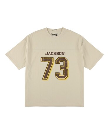 【ムラサキスポーツ限定】DEAR LAUREL(ディアローレル) × JACSON MATISSE(ジャクソンマティス)FOOTBALL TEE 半袖Tシャツ フロントプリント ヴィンテージ風 DL25S-JM05/メンズ ムラサキスポーツ