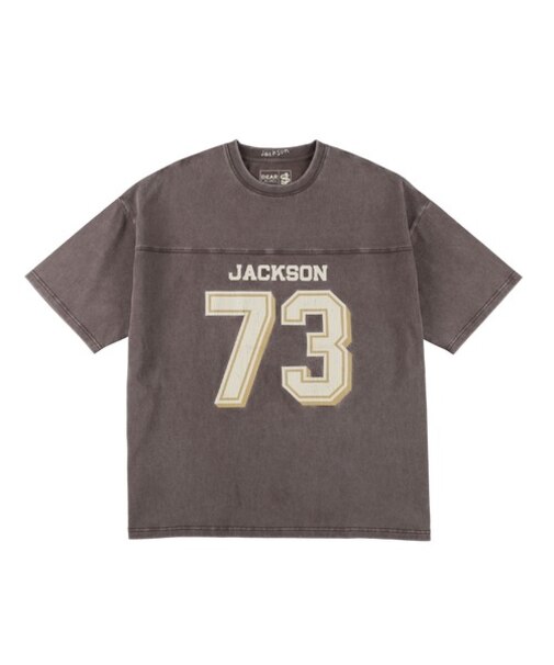 【ムラサキスポーツ限定】DEAR LAUREL(ディアローレル) × JACSON MATISSE(ジャクソンマティス)FOOTBALL TEE 半袖Tシャツ フロントプリント ヴィンテージ風 DL25S-JM05/メンズ ムラサキスポーツ