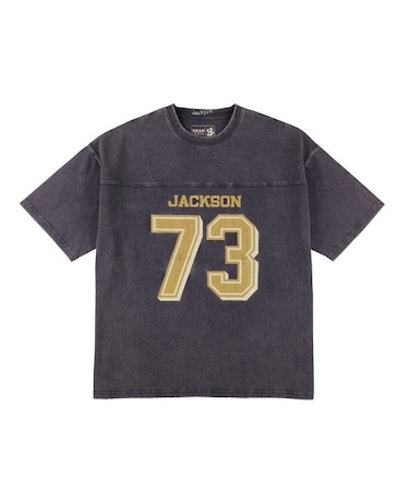 【ムラサキスポーツ限定】DEAR LAUREL(ディアローレル) × JACSON MATISSE(ジャクソンマティス)FOOTBALL TEE 半袖Tシャツ フロントプリント ヴィンテージ風 DL25S-JM05/メンズ ムラサキスポーツ