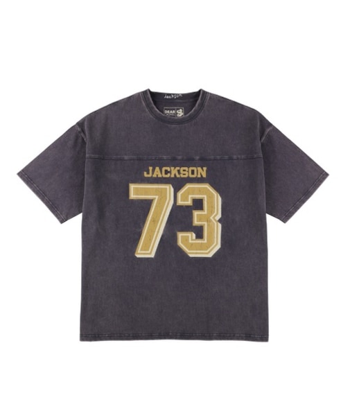 【ムラサキスポーツ限定】DEAR LAUREL(ディアローレル) × JACSON MATISSE(ジャクソンマティス)FOOTBALL TEE 半袖Tシャツ フロントプリント ヴィンテージ風 DL25S-JM05/メンズ ムラサキスポーツ