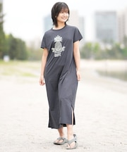 ROXY(ロキシー)水陸両用 水着 UVケア ラッシュガード Tシャツワンピース RLY252621T/レディース ムラサキスポーツ