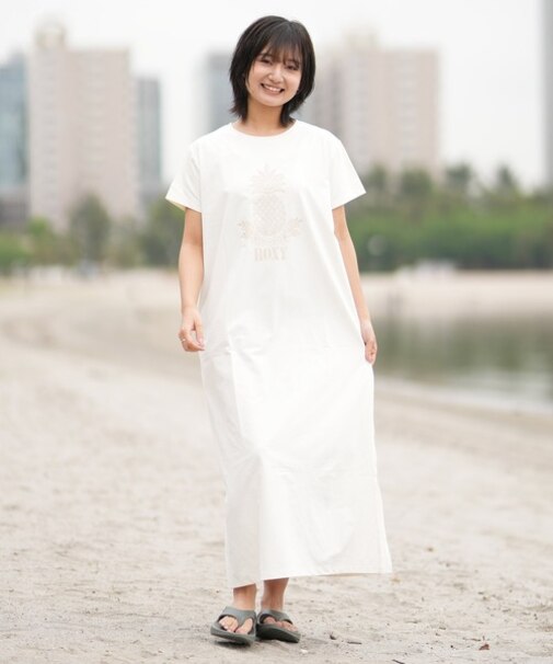 ROXY(ロキシー)水陸両用 水着 UVケア ラッシュガード Tシャツワンピース RLY252621T/レディース ムラサキスポーツ