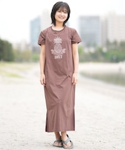 ROXY(ロキシー)水陸両用 水着 UVケア ラッシュガード Tシャツワンピース RLY252621T/レディース ムラサキスポーツ