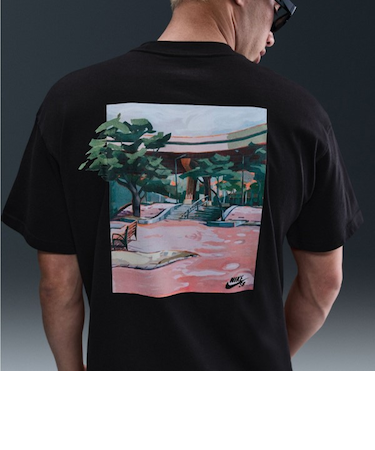 NIKE SB(ナイキエスビー)半袖Tシャツ バックプリントTシャツ マックス90 HJ0894-010/メンズ ムラサキスポーツ