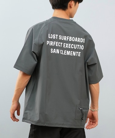 【限定】Lost(ロスト)水陸両用 ラッシュガード 半袖Tシャツ UVケア L25S-4309/メンズ ムラサキスポーツ限定