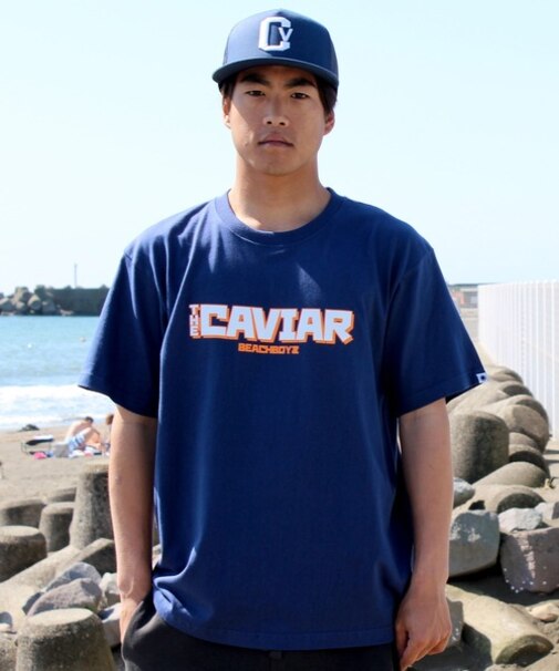 THE CAVIAR(キャビア)半袖Tシャツ フロントデザイン CV507-036 /メンズ ムラサキスポーツ