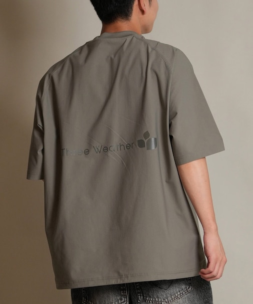 THREE WEATHER(スリーウェザー)半袖 Tシャツ ロゴ バックプリント 裾ドローコード TW SURF TEE TW25F-2101/メンズ ムラサキスポーツ