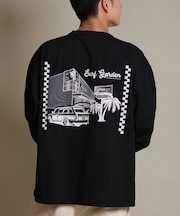 【限定】DEAR LAUREL(ディアローレル)長袖 Tシャツ ロンT バックプリント SURF GARDEN LONG SLEEVE T D25F-2201/メンズ ムラサキスポーツ限定