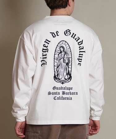 【限定】DEARLAUREL 長袖 Tシャツ ロンT 総刺繍 MARIA LONG SLEEVE T D25F-2202 ディアローレル/メンズ ムラサキスポーツ