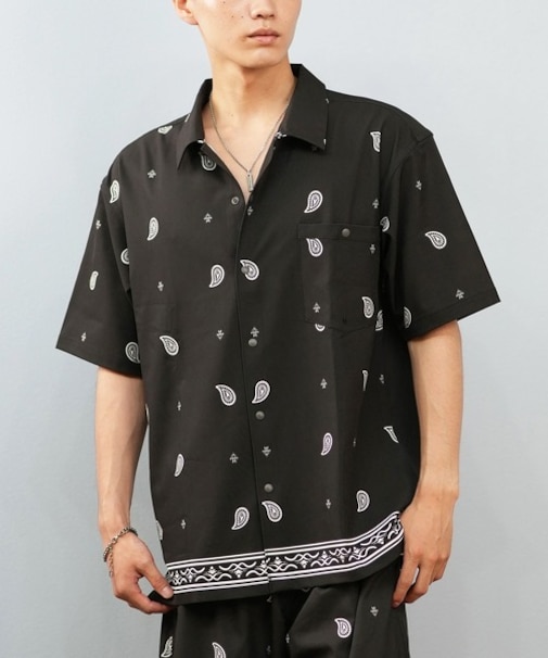 【限定】DEAR LAUREL(ディアローレル)水陸両用 半袖シャツ ユーティリティシャツ セットアップ対応 D25S2408/メンズ ムラサキスポーツ限定