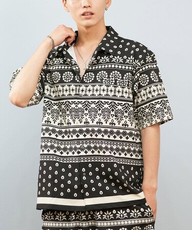 【限定】DEAR LAUREL(ディアローレル)水陸両用 半袖シャツ ユーティリティシャツ セットアップ対応 D25S2408/メンズ ムラサキスポーツ限定