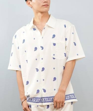 【限定】DEAR LAUREL(ディアローレル)水陸両用 半袖シャツ ユーティリティシャツ セットアップ対応 D25S2408/メンズ ムラサキスポーツ限定