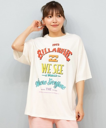 BILLABONG(ビラボン)半袖Tシャツ アーチロゴ オーバーサイズ BF014-U01 BF014U01/レディース ムラサキスポーツ
