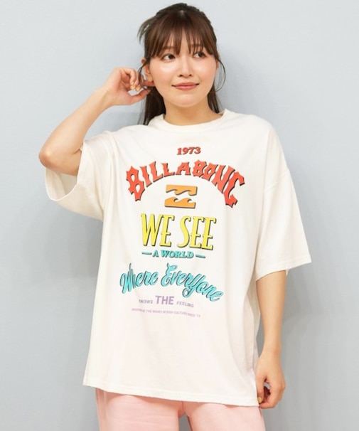 BILLABONG(ビラボン)半袖Tシャツ アーチロゴ オーバーサイズ BF014-U01 BF014U01/レディース ムラサキスポーツ