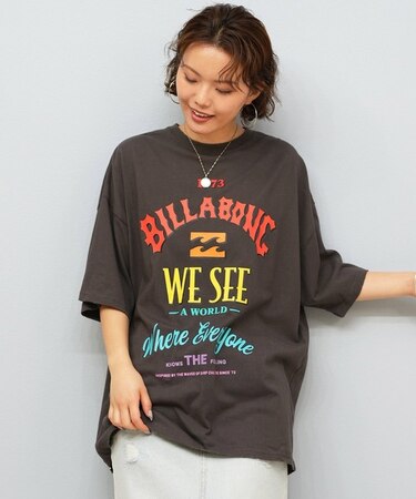 BILLABONG(ビラボン)半袖Tシャツ アーチロゴ オーバーサイズ BF014-U01 BF014U01/レディース ムラサキスポーツ