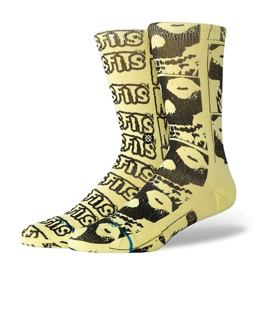 STANCE(スタンス)ミスフィッツ コラボモデル COLLECTION CREW A555C25COL#MEL 靴下 ユニセックス ムラサキスポーツ