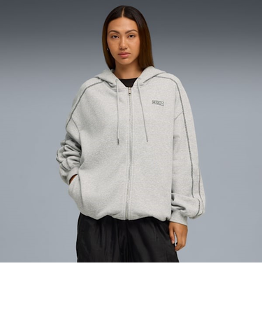 PUMA(プーマ)PUMA x ROSE BLACKPINK ロゼ コラボ T7 オーバーサイズ フルジップ フーディ633801 韓国 レディース ムラサキスポーツ
