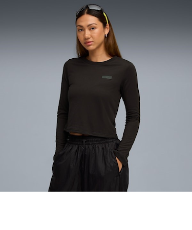 PUMA(プーマ)PUMA x ROSE BLACKPINK ロゼ コラボ スリム 長袖 Tシャツ 633805 韓国 レディース ムラサキスポーツ