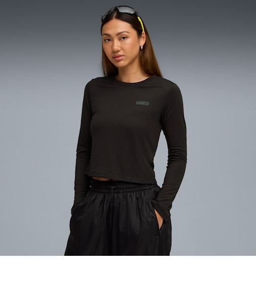 PUMA(プーマ)PUMA x ROSE BLACKPINK ロゼ コラボ スリム 長袖 Tシャツ 633805 韓国 レディース ムラサキスポーツ